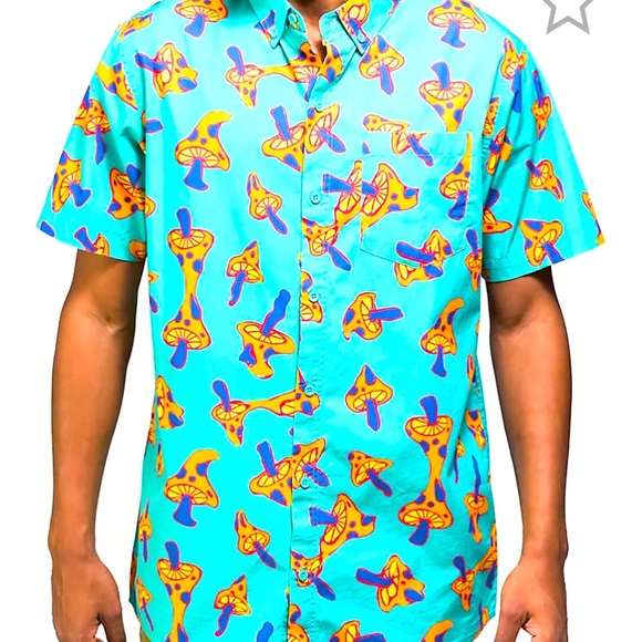 A-Lab Mushroom short sleeve button up - Picture 1 of 4